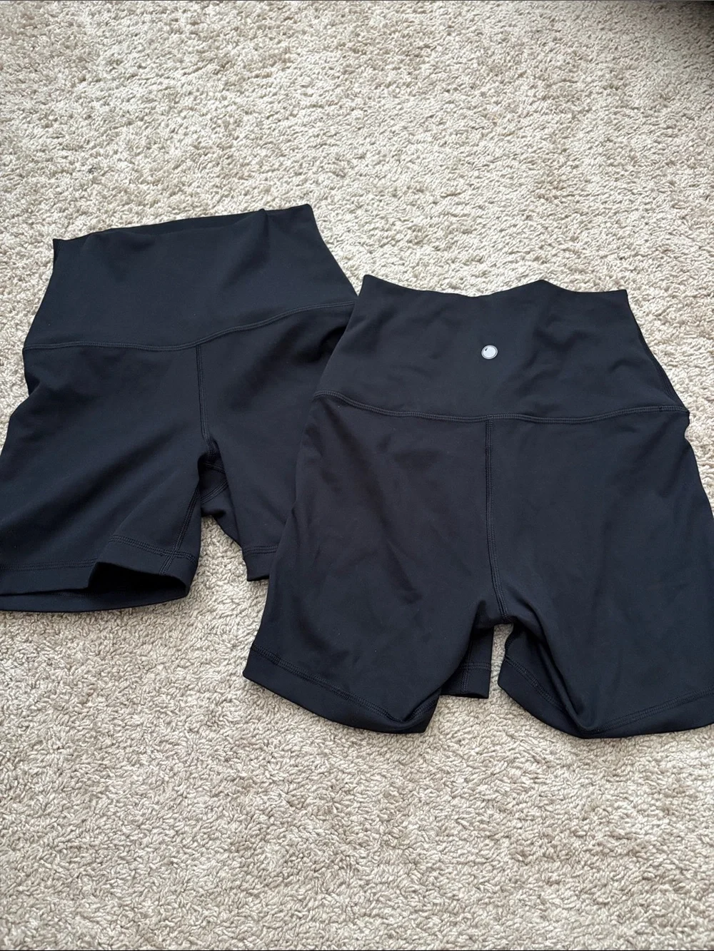 Yogalicious Black High-Waist Bike Shorts Duo